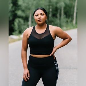 ZYIA Black Star Mesh Bra